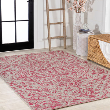Estrella Bohemian Medallion Textured Weave Indoor/outdoor Area Rug